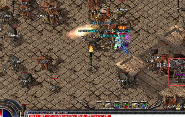 使用火墙术合作冰咆哮技术可一次性吸引8-10只怪物会集清理